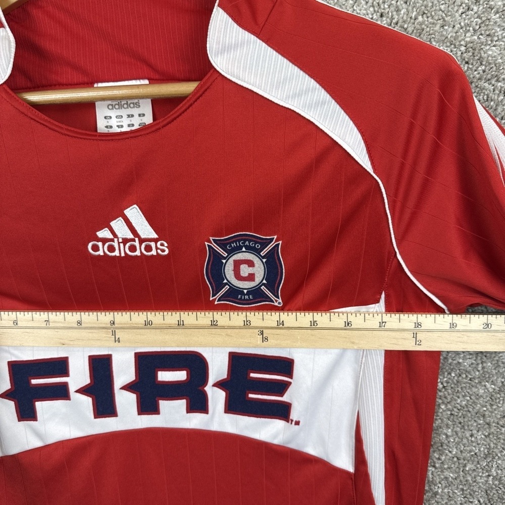 Adidas Chicago Fire MLS Soccer Jersey Mens Small Red Signed Autographed - Picture 8 of 9